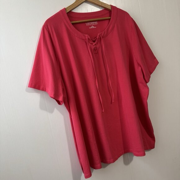 Catherines T Shirt Womens Sz 2X 22/24W Suprema Collection Short Sleeve Hot Pink - Picture 5 of 15